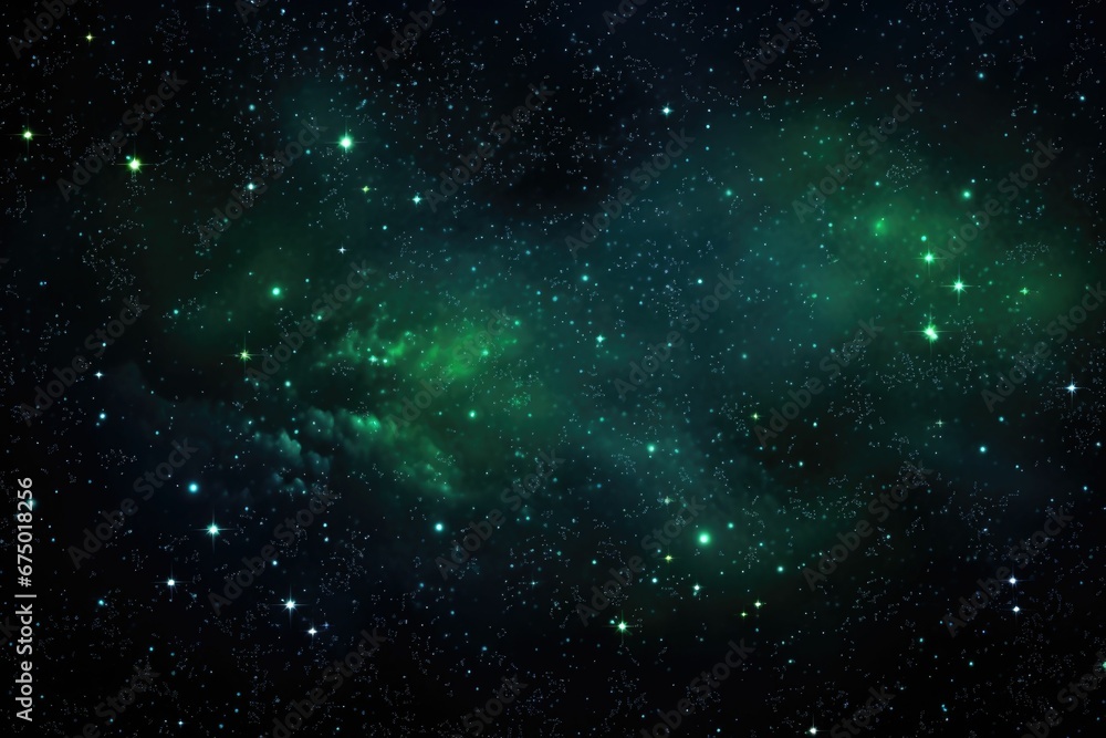 AI generated illustration of green stars in the space AI generated illustration of green stars in the space