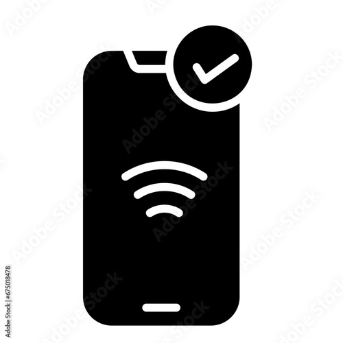 accept glyph icon