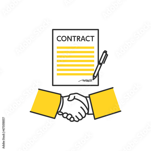 契約するイメージイラスト