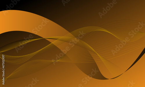 orange gold color smooth lines wave curves soft gradient abstract background