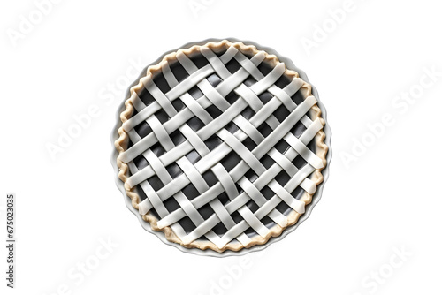 Pie dish topview isolated on transparent and white background © Creative optiplex