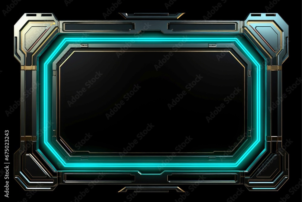 Abstract high tech black border, futuristic technology background Abstract high tech black border, futuristic technology background