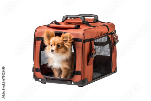 Dog carrier isolated on transparent and white background