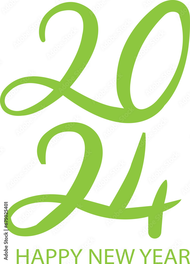 2024 Happy New Year logo text design. Vector illustration with Green labels logo for diaries, notebooks, calendars. 2024 number design template. Happy New Year symbol on transparent background. 2024 Happy New Year logo text design. Vector illustration with Green labels logo for diaries, notebooks, calendars. 2024 number design template. Happy New Year symbol on transparent background.
