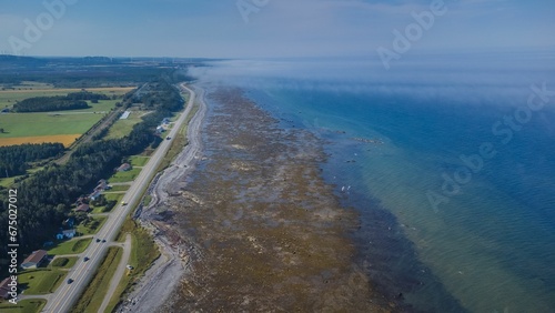 Aerial view of 132 road, St-Lawrence River, Matane photo