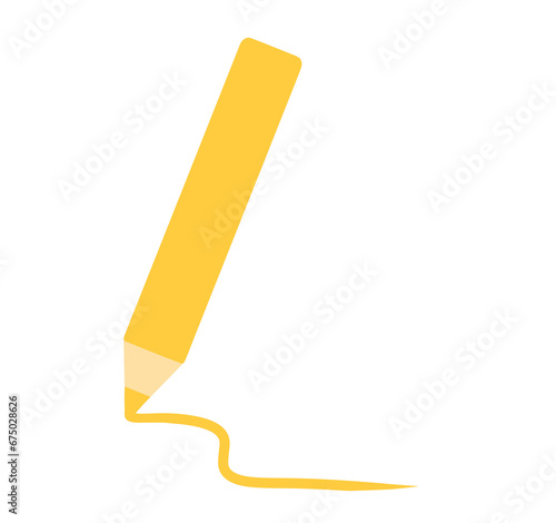 シンプルな黄色の色鉛筆