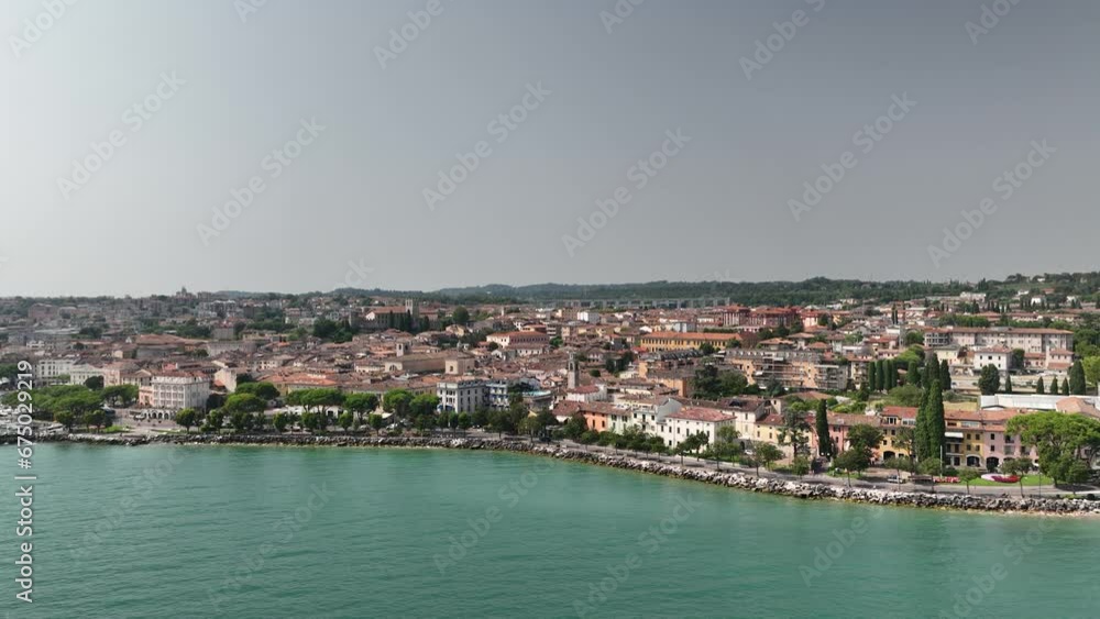 Desenzano del Garda City and lake panorama drone shot 07 Desenzano del Garda City and lake panorama drone shot 07