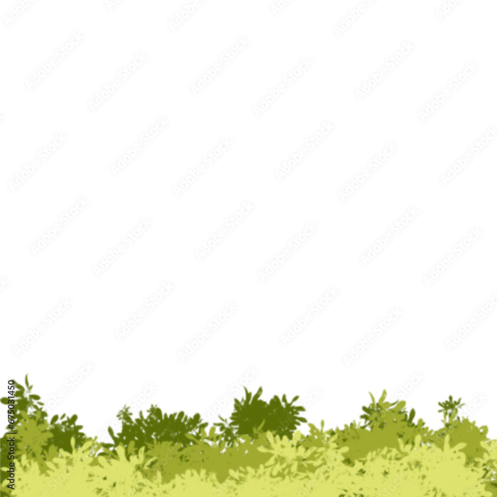 Set of bushes landscape isolated icon, vector illustration,flat design.
