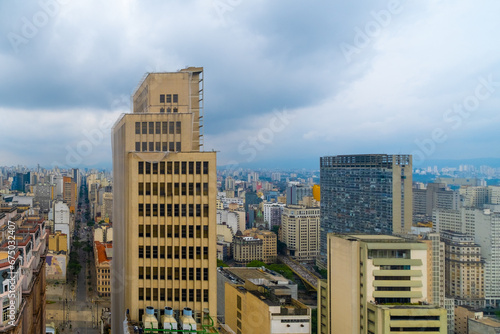 Aerial view of buildings in the city center of Sao Paulo - Brazil. © Eduardo Frederiksen