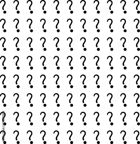 Many question marks form a quiz-style information theme.