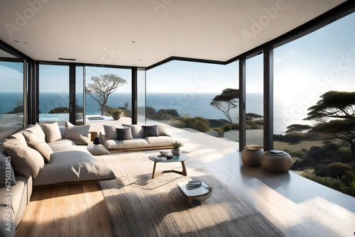 A coastal home with panoramic sea views  where endless horizons meet.