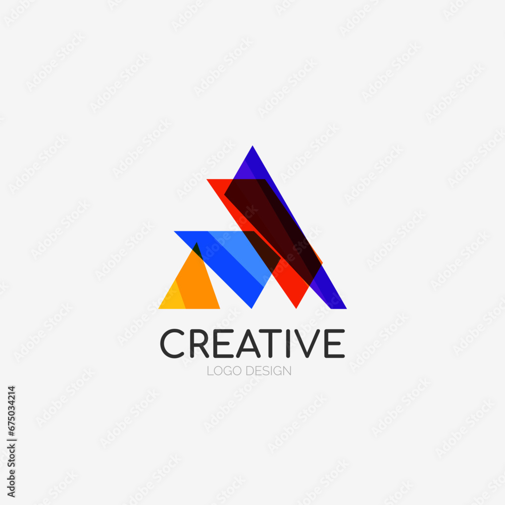 Triangle abstract logo, business emblem icon Triangle abstract logo, business emblem icon