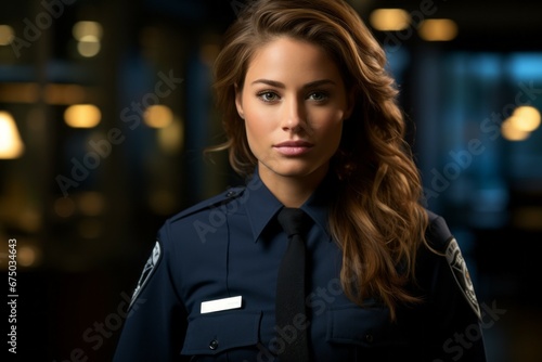 A woman security or law enforcement officer. Concept of top in demand profession. Portrait © top images