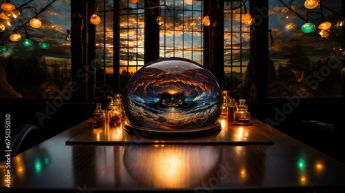 Captivating Glass Dome Sitting on Desktop