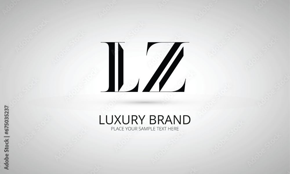 LZ L lz initial logo | initial based abstract modern minimal creative logo, vector template image. luxury logotype logo, real estate homie logo. typography logo. initials logo - obrazy, fototapety, plakaty 