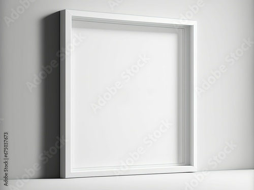 AI generated illustration of a modern frame against a white wall