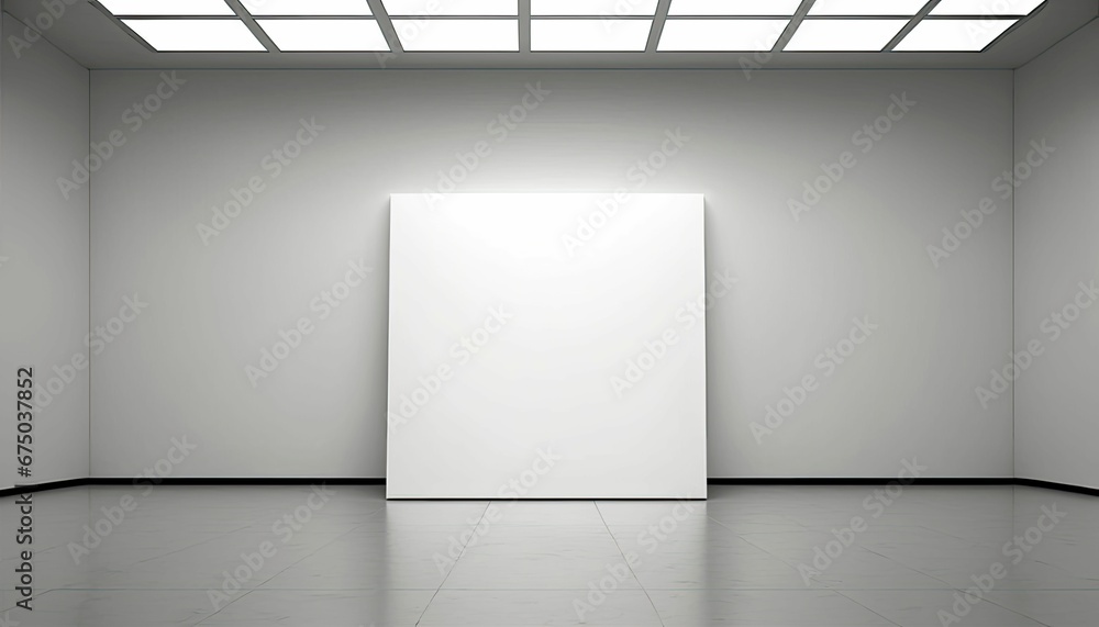 AI-generated illustration of the simple white room interior AI-generated illustration of the simple white room interior