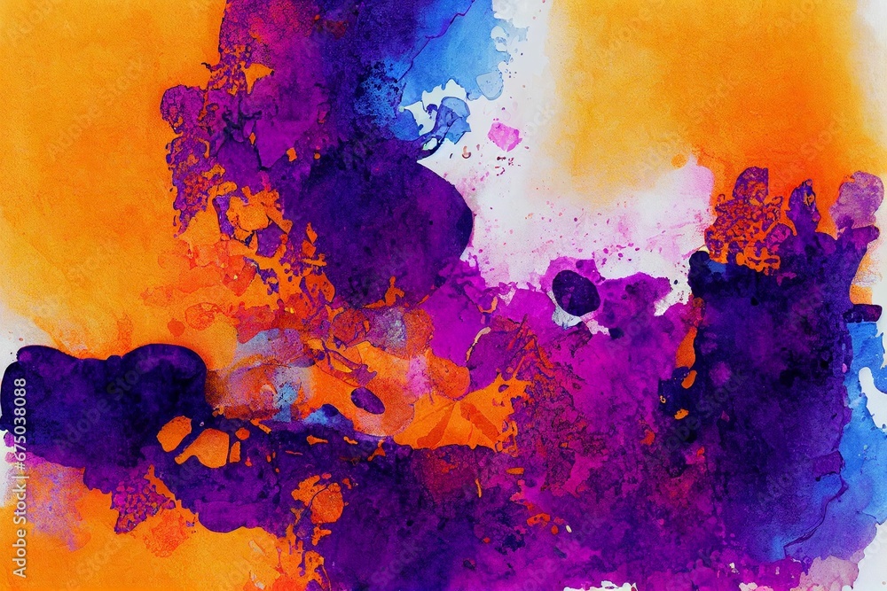 Fototapeta premium AI generated illustration of colorful abstract brushstrokes of paint