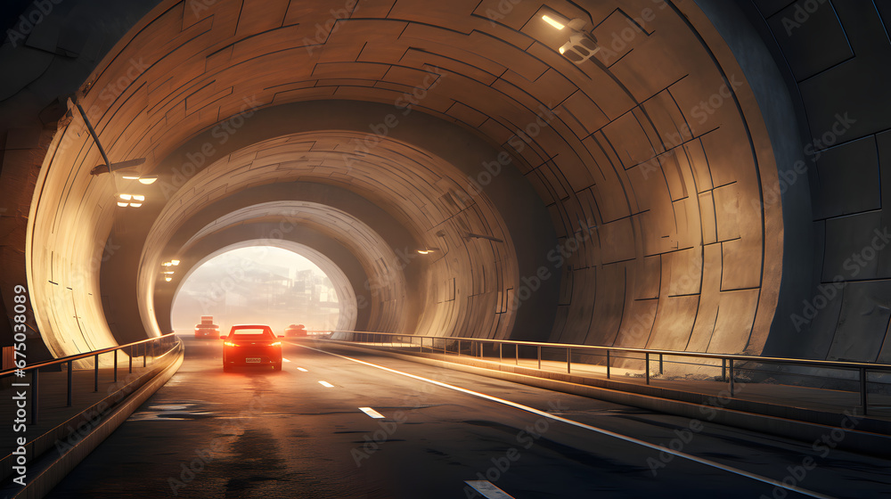 road tunnel futuristic