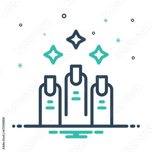 Mix icon for nail  