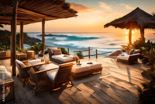 A beachside paradise  where sunsets over the sea are a daily spectacle.