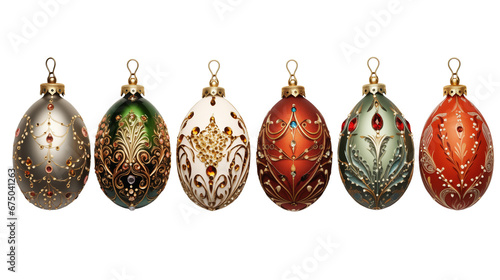 Ornaments isolated on blank background 