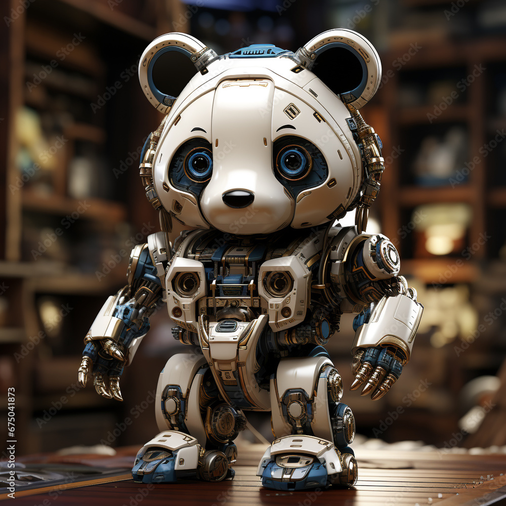 3d robot panda 3d robot panda