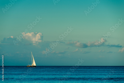 Sailboat on the Blue Pacific