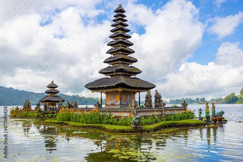 Scenic view of a traditional, historical temple located in beautiful Bali, Indonesia