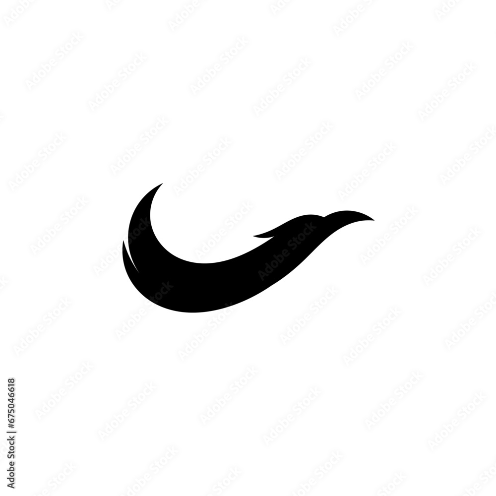 Vector of a minimalistic black tick eagle logo Vector of a minimalistic black tick eagle logo