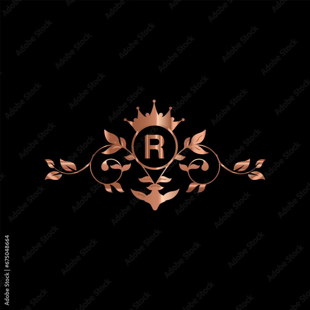 Luxury letter logo design with golden color Luxury letter logo design with golden color
