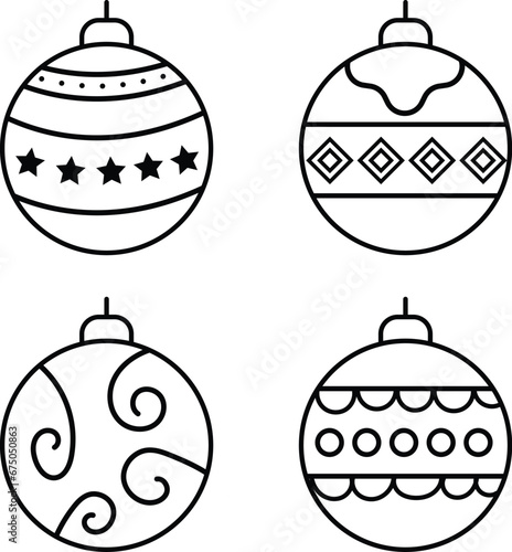 vector xmass ball winter an happy new year