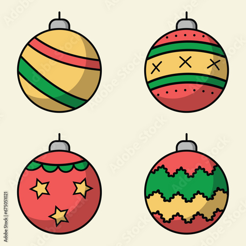 vector xmass ball winter an happy new year