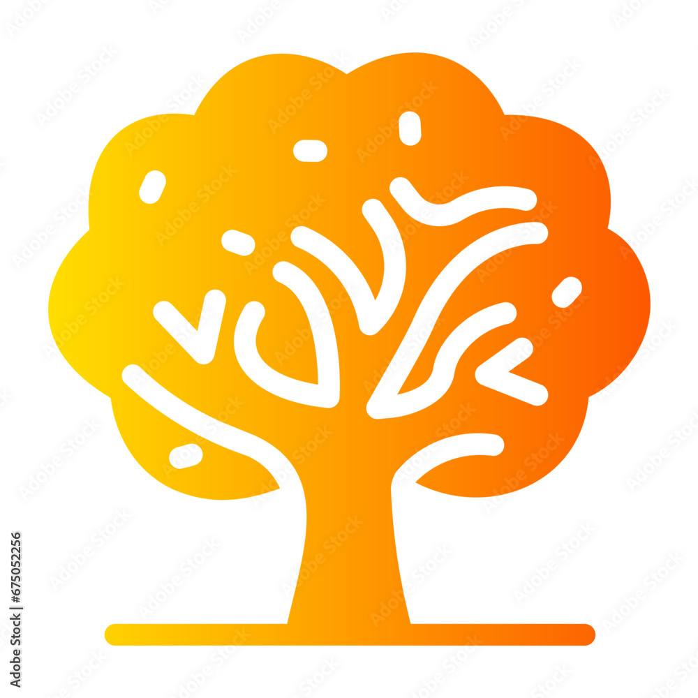 autum tree Gradient icon