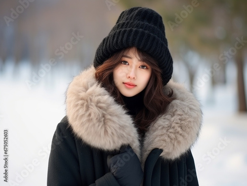 portrait of a woman in winter clothes. Happy smiling woman in winter clothes on white background. Adorable woman in winter fashion clothes
