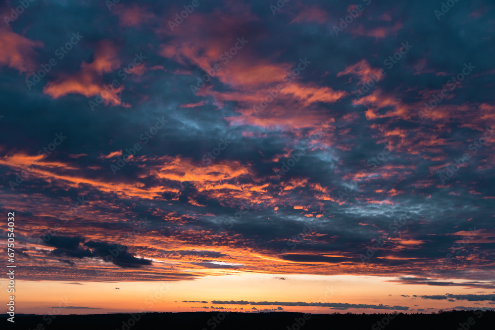 Obraz premium red sunset sky