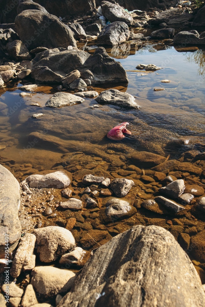 Obraz premium A Boxing Glove in a River