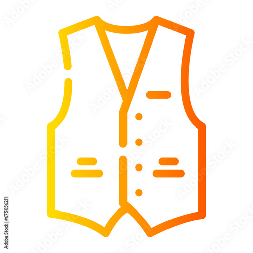 waistcoat Line Gradient Icon