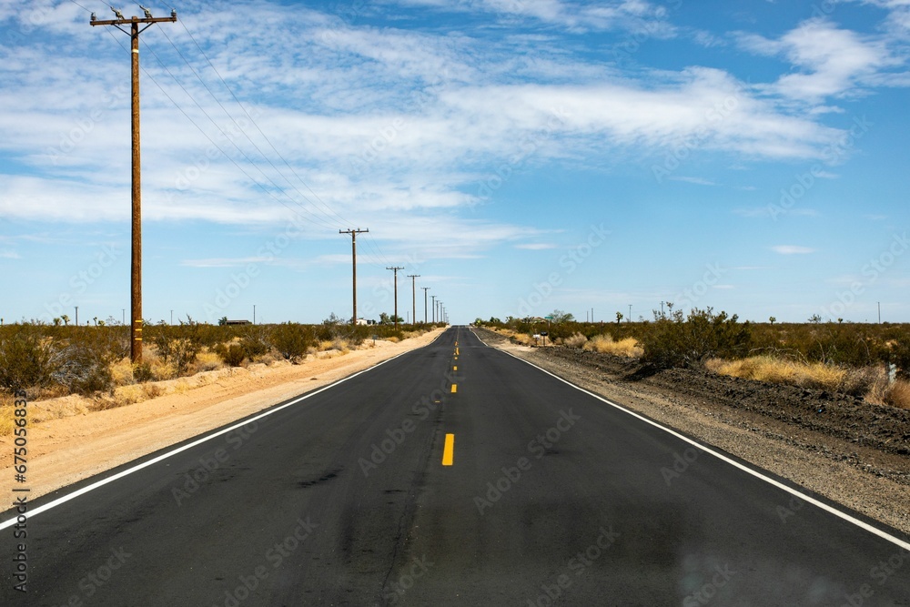 Fototapeta premium Aerial view of a highway in California, US