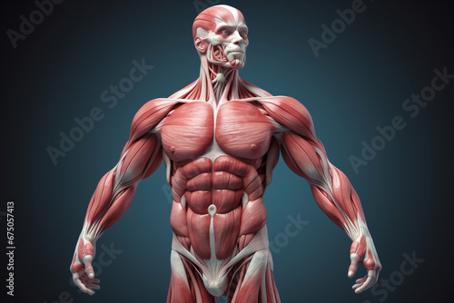 3d rendered illustration of male muscles