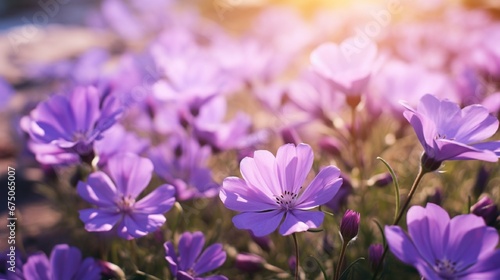 Colorful Blossom in Nature's Garden with Selective Focus generated by AI tool 