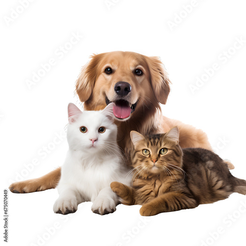 cat and dog on transparent background PNG