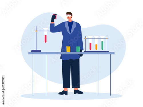 Laboratory diagnostic research Illustration. Laboratory illustration.