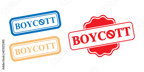 boycott signs and symbols. template boycott set. stock vector