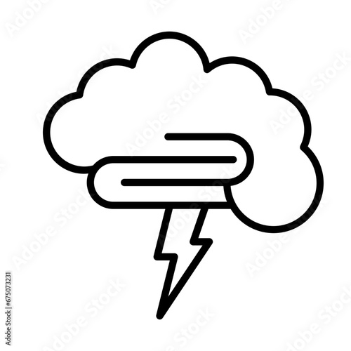 Brain storming creativity business icon with black outline style. business, concept, creative, brain, corporate, brainstorm, success. Vector illustration