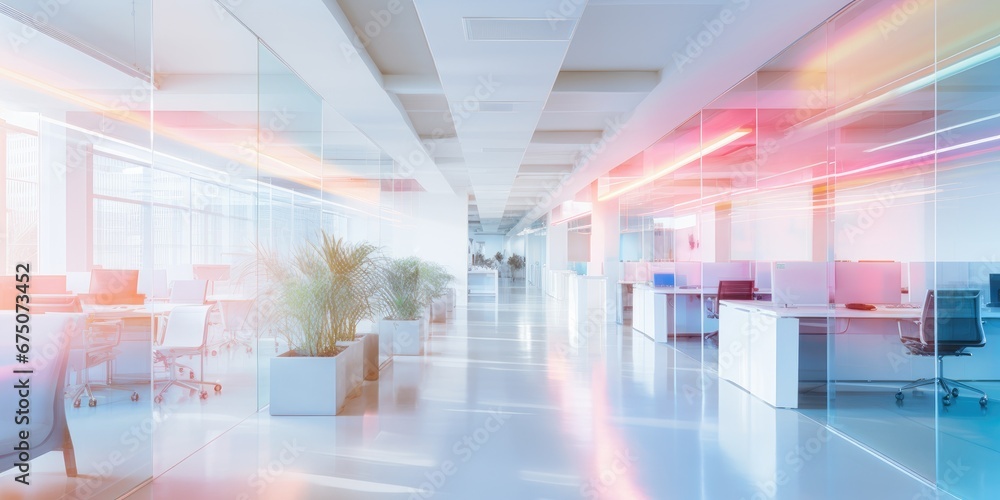 Blurred modern office interior Blurred modern office interior