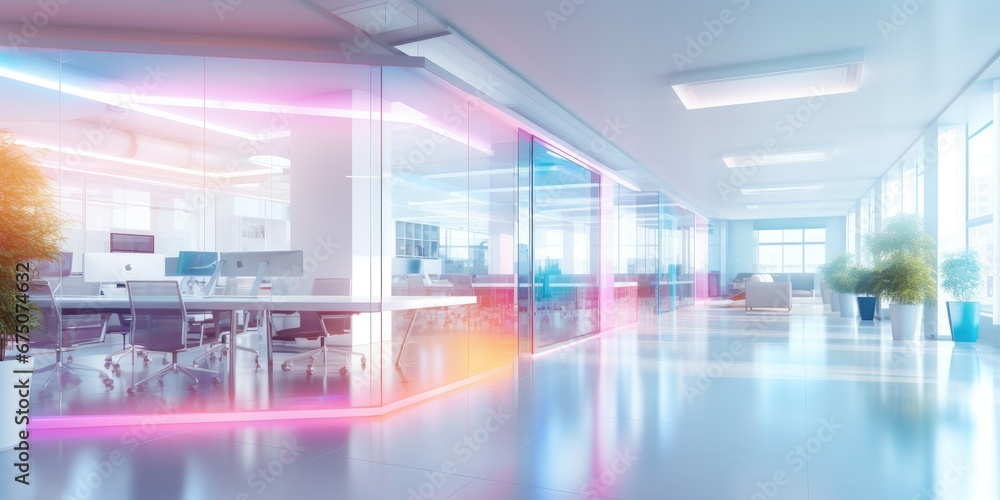 Blurred modern office interior Blurred modern office interior