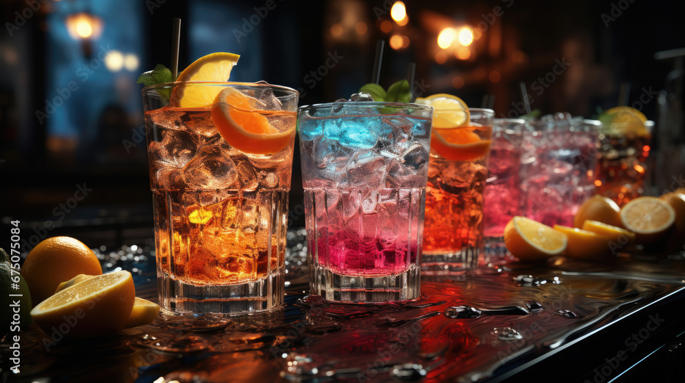 Cocktails 3D Rendering, Background Image, Hd