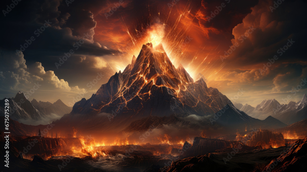 Eruption Bright Background, Background Image, Hd