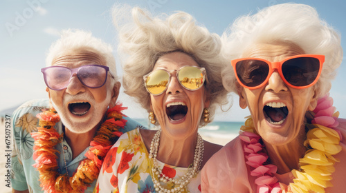 Elderly People Having A Fun Time On The Beach , Background Image, Hd © ACE STEEL D